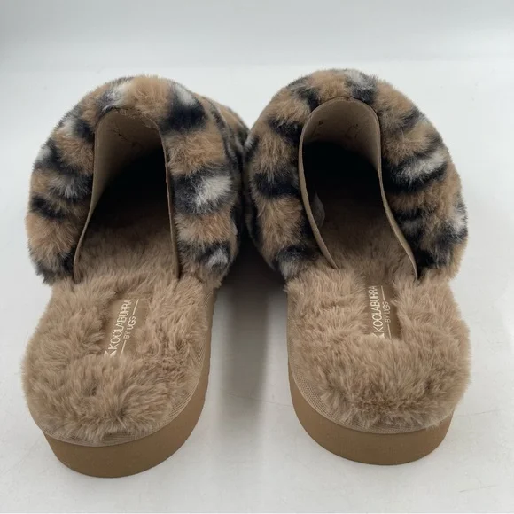 NEW! Koolaburra by UGG Women’s Starleen Abstract Leopard Fluff Slippers - Size 9 - Picture 4 of 11